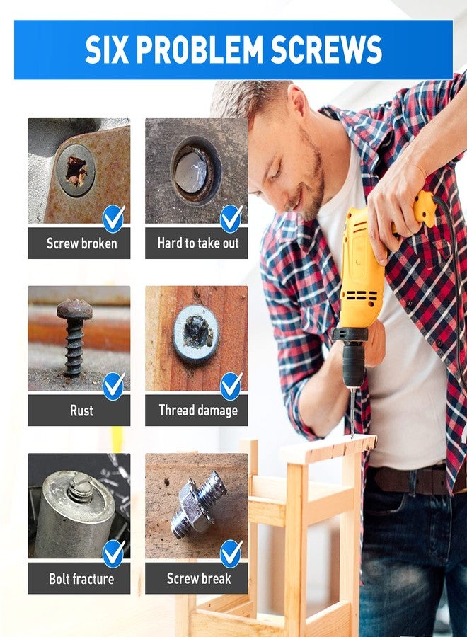 Serplex مجموعة أدوات استخراج البراغي التالفة من سيربلكس®، 33 قطعة، مجموعة أدوات استخراج البراغي المكسورة، أداة إزالة البراغي مع وصلة تمديد ومثاقب، مجموعة أدوات لإزالة البراغي المكسورة بسهولة - Image 3